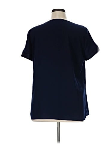 New York & Company Short Sleeve Blouse (view 2)
