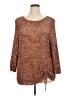 Ruby Rd. 100% Polyester Brown 3/4 Sleeve Top Size 1X - photo 1