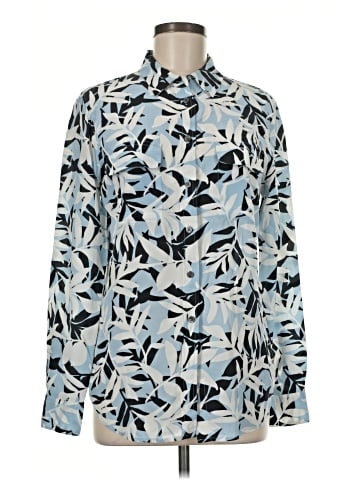 Equipment Long Sleeve Silk Top (view 1)