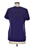 Lands' End 100% Polyester Solid Purple Short Sleeve Blouse Size 8 - photo 2