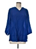 N Touch Blue 3/4 Sleeve Blouse Size M - photo 1