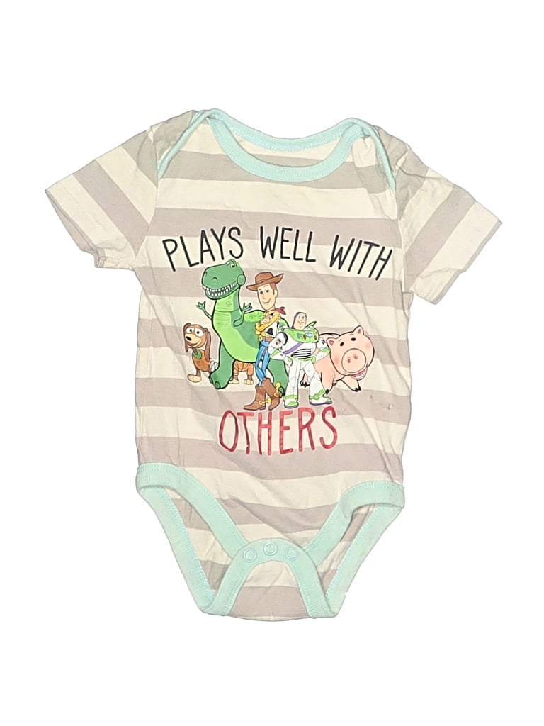 Pre-owned Disney Parks Kids' Short Sleeve Onesie In Gray