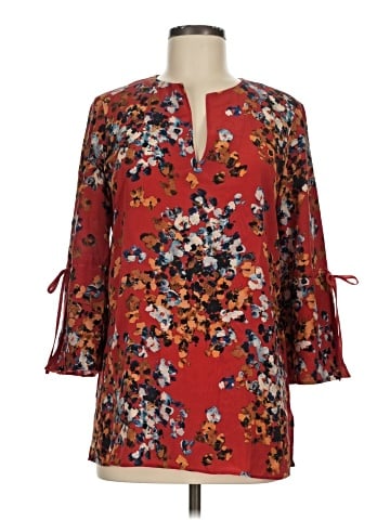 Lafayette 148 New York 3/4 Sleeve Silk Top (view 1)