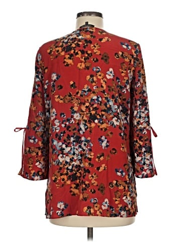Lafayette 148 New York 3/4 Sleeve Silk Top (view 2)