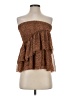 In the Beginning 100% Polyester Brown Sleeveless Top Size S - photo 1