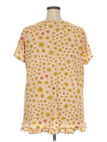LOGO by Lori Goldstein Short Sleeve Blouse (view 2)