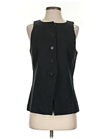 Madewell Crewneck Cutaway Vest in Drapey Twill (view 1)