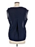 Jealous Tomato Stripes White Blue Sleeveless Blouse Size M - photo 2