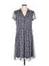 MSK Print Blue Casual Dress Size 10 - photo 1