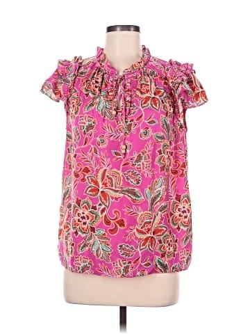 Rose + Olive Short Sleeve Blouse (view 1)