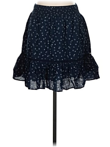 Madewell Smock-Waist Ruffle Mini Skirt in Bandana Flower (view 1)