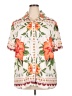 Unbranded Tropical Ivory Short Sleeve Blouse Size XXL - photo 1