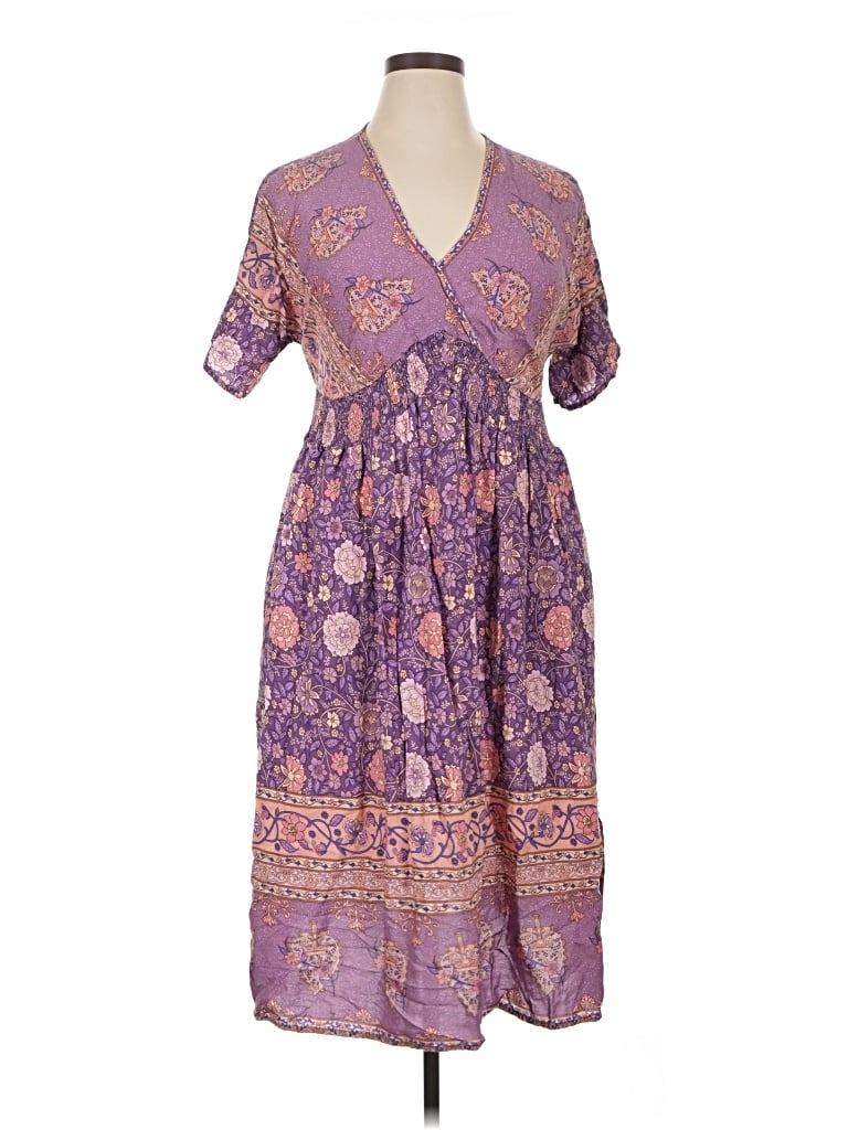 Pre-owned Bloomchic Casual Dress In Purple