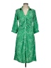 DKNY Print Green Cocktail Dress Size 10 - photo 1
