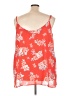 Torrid 100% Polyester Floral Orange Red Sleeveless Blouse Size 5X Plus (5) - photo 2