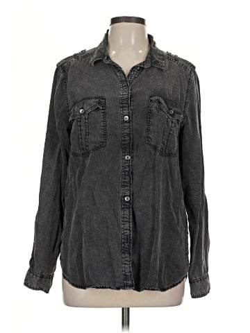 American Eagle Outfitters Long Sleeve Button-Down Shirt (view 1)