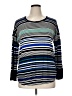 Liz Claiborne Stripes Blue Pullover Sweater Size XL - photo 1