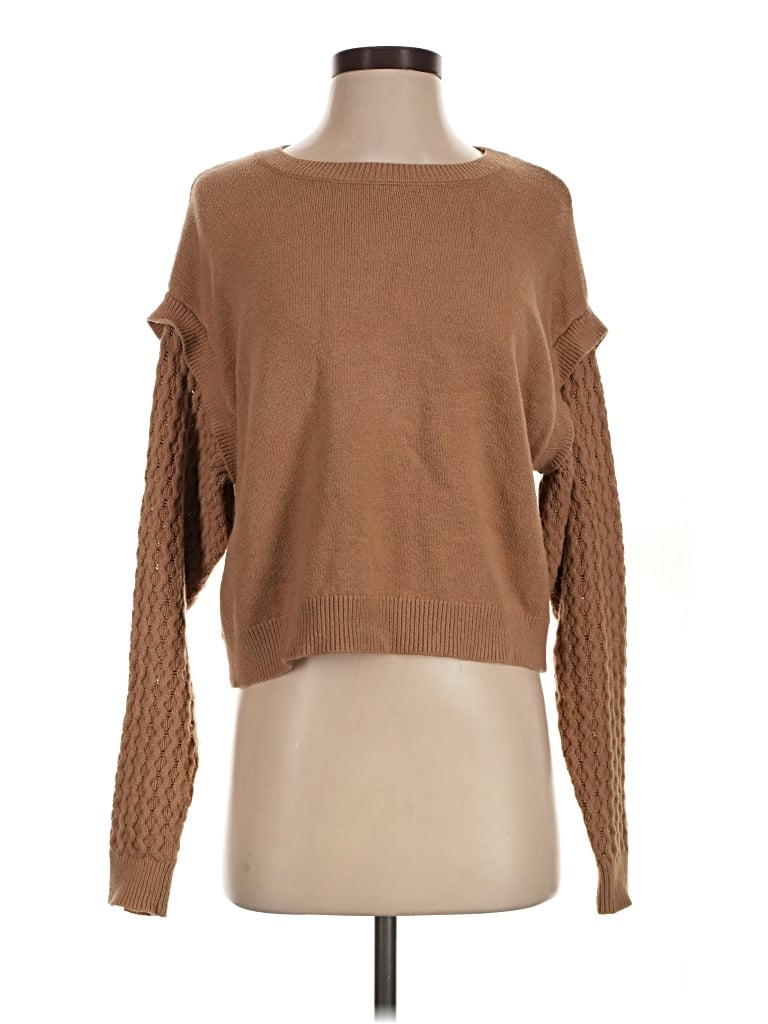 Pre-owned Open Edit Pullover Sweater In Brown