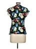 Sunny Leigh 100% Polyester Black Short Sleeve Blouse Size L - photo 2