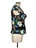 Sunny Leigh 100% Polyester Black Short Sleeve Blouse Size L - photo 4