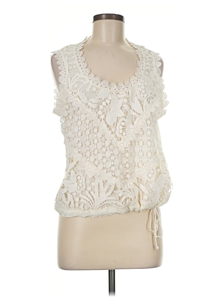 Pre-owned Tiny Sleeveless Blouse In Ivory