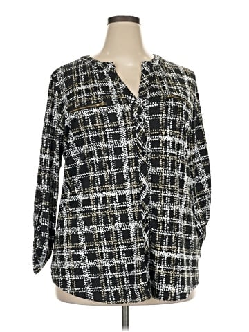 Always Indigo Long Sleeve Blouse (view 1)