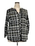 Always Indigo Tweed Black Long Sleeve Blouse Size 2X - photo 1