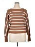 T Tahari Stripes Brown Pullover Sweater Size XL - photo 1