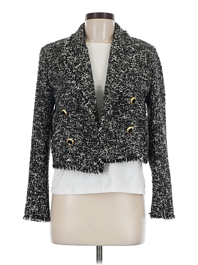 Pre-owned Zara Blazer Jacket In Gray