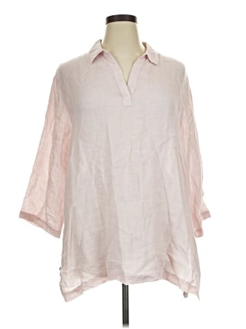 Sigrid Olsen 3/4 Sleeve Button-Down Shirt (view 1)