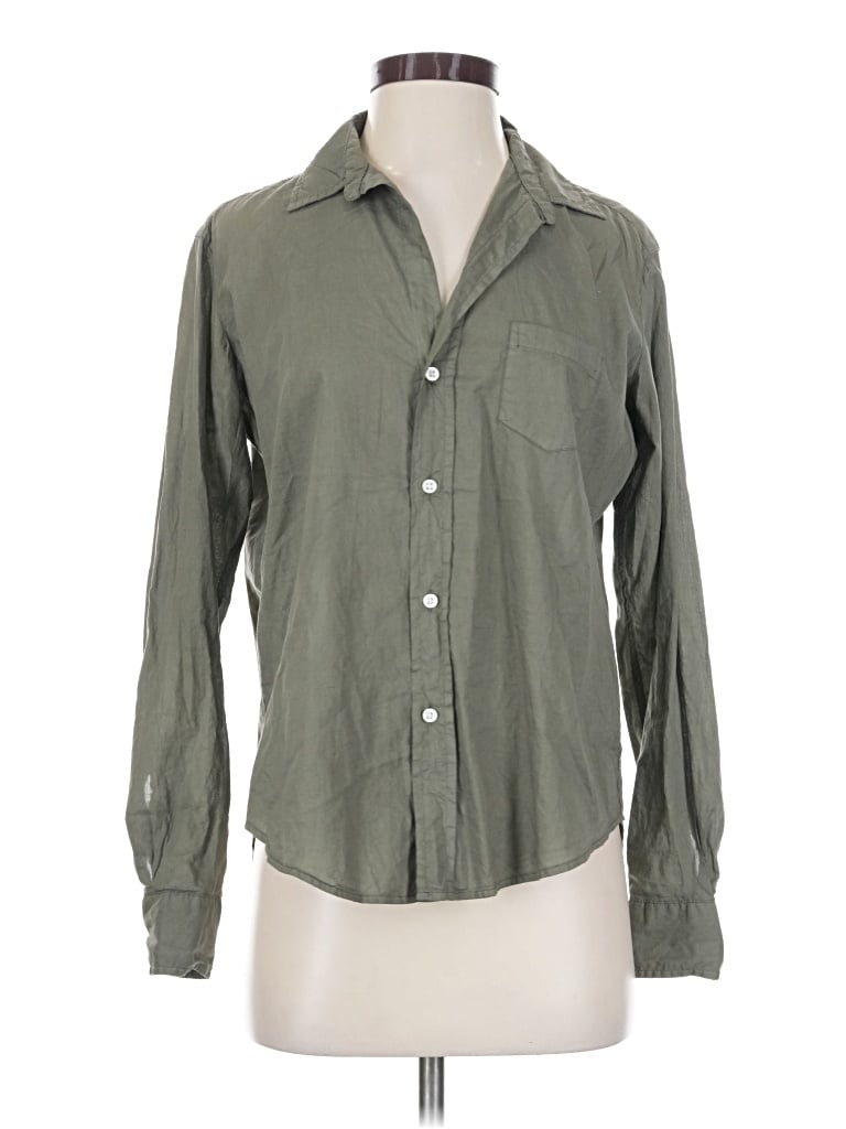 Pre-owned Frank & Eileen Long Sleeve Button Down Shirt In Green