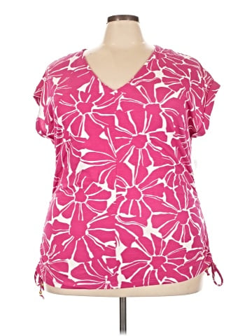 INC International Concepts Short Sleeve Blouse (view 1)