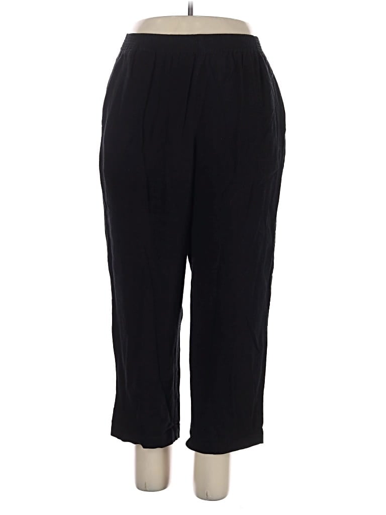 Pre-owned Orvis Linen Pants In Black