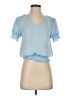 1.State 100% Polyester Blue Short Sleeve Blouse Size XS - photo 1