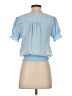1.State 100% Polyester Blue Short Sleeve Blouse Size XS - photo 2