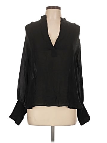Nili Lotan Long Sleeve Silk Top (view 1)