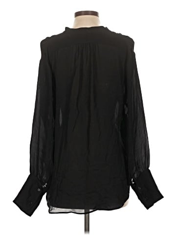 Nili Lotan Long Sleeve Silk Top (view 2)
