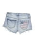 No Boundaries Hearts Blue Denim Shorts Size 00 - photo 2