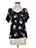 Sienna Sky 100% Polyester Black Short Sleeve Blouse Size S - photo 1