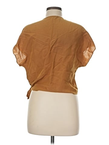 Madewell Linen-Blend Sash-Tie Wrap Top (view 2)