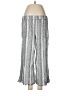 Caslon Stripes Silver Linen Pants Size M - photo 1