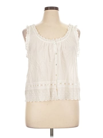 Madewell Embroidered Ruffle-Trim Top (view 1)
