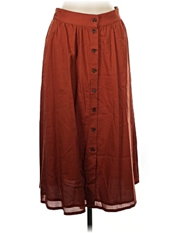 Madewell Palisade Button-Front Midi Skirt (view 1)