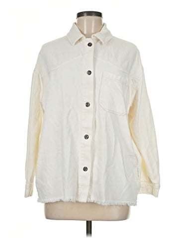 Zara 3/4 Sleeve Button-Down Shirt (view 1)