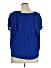 Ann Taylor LOFT 100% Polyester Blue Short Sleeve Blouse Size XL Petite - photo 2