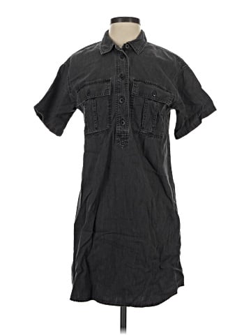 Madewell Denim Popover Shirtdress in Lunar Wash (view 1)
