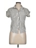 Assorted Brands Stripes Ivory Short Sleeve Blouse Size 11 - photo 1