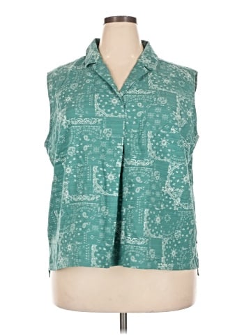 Eddie Bauer Sleeveless Button-Down Shirt (view 1)