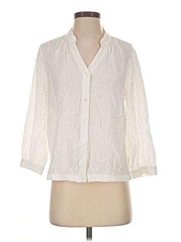 White Stag 3/4 Sleeve Button-Down Shirt (view 1)