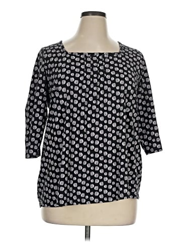Ulla Popken 3/4 Sleeve Blouse (view 1)